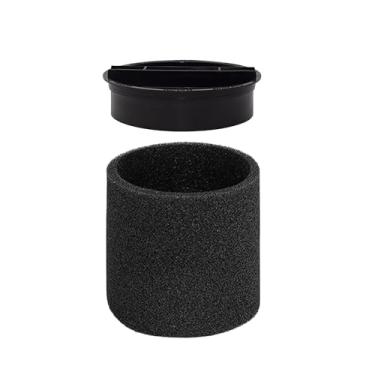 Imagem de Conjunto de filtro de aspirador de pó de algodão e tampa superior com manga de espuma 90585, capa retentora de filtro de substituição preta, compatível com aspiradores de pó úmidos e secos