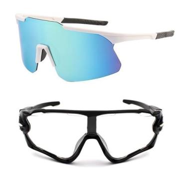 Imagem de Óculos De Sol Ciclismo Corrida Beach Tennis Noturno Kit 2 Unidades - P