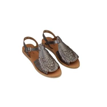 Imagem de Macarena Collection Sandálias femininas de couro para mulheres | Huarache sandálias mexicanas feitas à mão | Sandálias femininas confortáveis e elegantes 3044, Oxford, 37