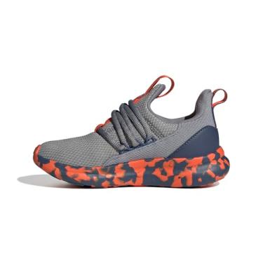 Imagem de adidas Tênis infantil unissex Lite Racer Adapt 7.0, Cinza/laranja semiimpacto/tinta pré-amada, 10.5 Little Kid