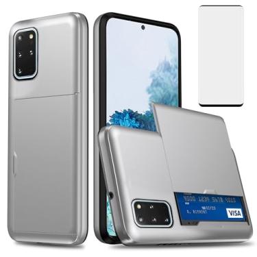 Imagem de Asuwish Capa de celular para Samsung Galaxy S20 Plus Glaxay S20+ 5G com protetor de tela de vidro temperado e porta-cartão de crédito, capa carteira rígida híbrida Gaxaly S20+5G S20plus 20S + S 20 20+