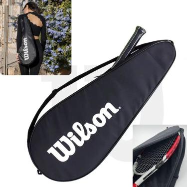 Imagem de Capa Raqueteira 2 Raquetes Tenis De Quadra Bolsa Profissional Ajustavel Tenista Alça Ombro Ziper Mochila Tennis Badminto