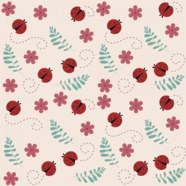 Imagem de Papel De Parede Infantil Joaninha E Flores