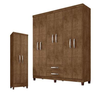 Imagem de Guarda Roupa Casal Módena Com Multiuso Recife Malbec - Incorplac