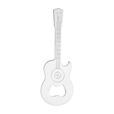 Imagem de Gobelieve Abridor de garrafa, abridor de garrafa magnético de guitarra criativa e abridor de latas, design de aço inoxidável 2 em 1, funciona como ímã de geladeira, presente ideal para amantes de