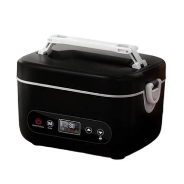 Imagem de Bothyi Lancheira elétrica sem fio com aquecedor de alimentos, 1,2L, recipiente de aço inoxidável, ideal para refeições no escritório e para levar em viagens, Preto