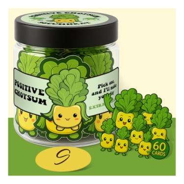 Imagem de 60 cartões positivos de abacate, abacate positivo, suporte emocional, abacate, presentes positivos de picles para mulheres, cartões de dia dos namorados, Natal (brócolis positivo)