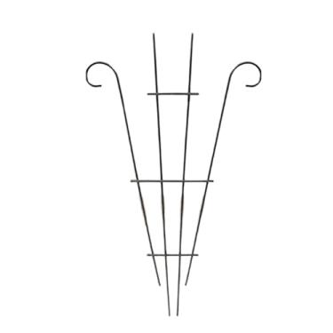 Imagem de Fenteer Treliça para plantas trepadeiras, treliça de jardim, multiuso, resistente às intempéries, suporte de ferro para plantas trepadeiras para quintal e, Preto