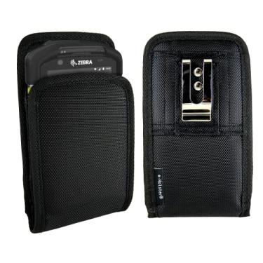 Imagem de e-Holster Coldre scanner de código de barras com clipe de cinto e passador de cinto | Bolsa de transporte de nylon balístico | Compatível com Zebra TC72/77/73/78, MC65/67/70/75/M60