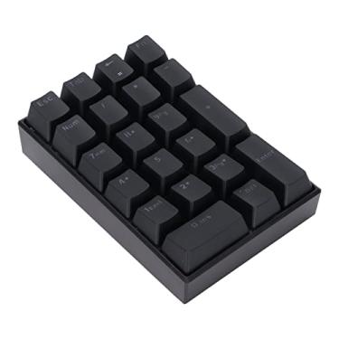 Imagem de SUNGOOYUE Teclado de Teclado de de Jogo Com Fio de LED -BackStreuit Com 21 Teclas, Etapas KeyCap para Pessoas de Negócios para Documentos Financeiros, ABS Preto (Interruptor vermelho)