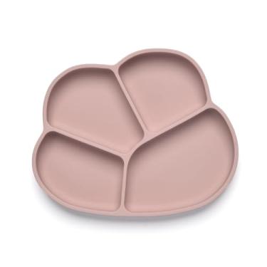 Imagem de Imagination Junction Prato de jantar de silicone em forma de pata de urso, prato dividido, material 100% silicone de grau alimentício, ventosa na parte inferior, pode ir ao micro-ondas e à máquina de