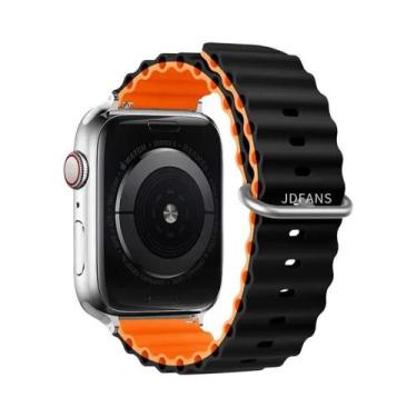 Imagem de Pulseira De Silicone Ocean Band Para Apple Watch Ultra Série 10 9 8 7 