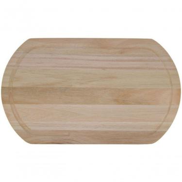 Imagem de Tábua De Madeira Eucalipto Oval Para Corte Churrasco