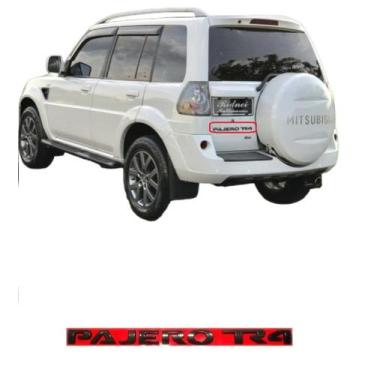 Imagem de Emblema Letreiro Preto Tampa Porta Mala Pajero TR4 2010 2011 2012 2013
