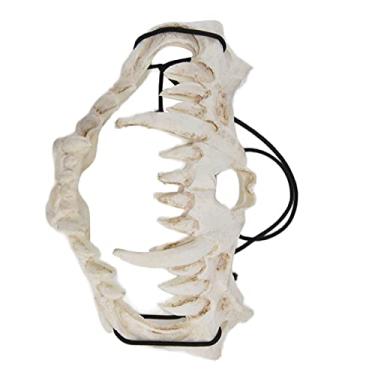 Imagem de Phefop Máscara de Caveira, Caveira Animal Ajustável Em Látex, Máscara de Fantasia Assustadora para Festas de Festival de Halloween