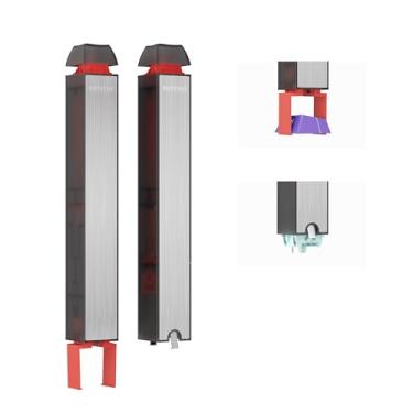 Imagem de kutethy Extrator de interruptor Twins para teclado mecânico, ferramenta faça você mesmo, remova e substitua facilmente interruptores e teclas de teclado para jogos (prata)