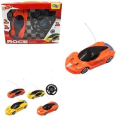 Imagem de Carrinho de controle remoto com tres funcoes, brinquedo infantil, sortido, divertido, portatil, rapido, potente, legal, divertido.