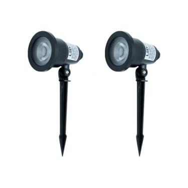 Imagem de Kit 2 Espetos Luminária Jardim Led 5w Branco Frio 6500k IP65 - Led Bee
