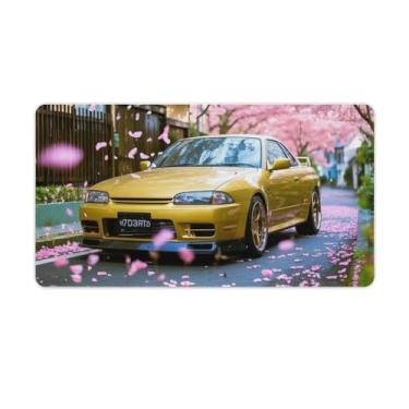 Imagem de HouLaiZhe JDM Tapetes de mesa de carro ー R32 JDM (feature_two_browse-bin) ー mousepads de mesa para jogos tapetes de mouse grandes para teclado de mesa de computador Mat40 x 75 cm