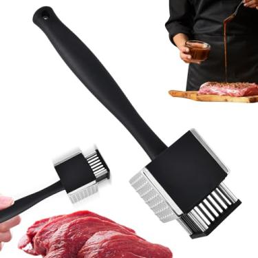 Imagem de para Tenderizar Carne - Ferramenta de Cozinha em Aço Inoxidável 2 em 1,Amaciador Doméstico para Carnes | para Casa Restaurante Churrasco Frango Porco Bife Carne de