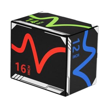 Imagem de Fenteer Caixa de exercícios de salto pliométrico, equipamento de salto, caixa de step para condicionamento físico, Style a