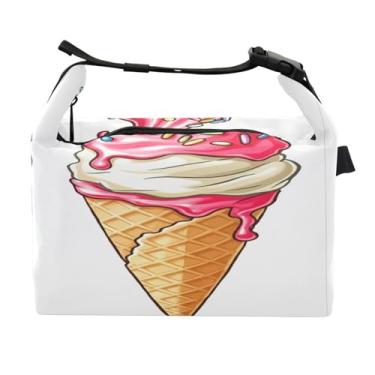 Imagem de STAYTOP Lancheira de sorvete Yummy com fivela de alça, lancheira isolada para meninos e meninas, lancheira térmica para trabalho escolar