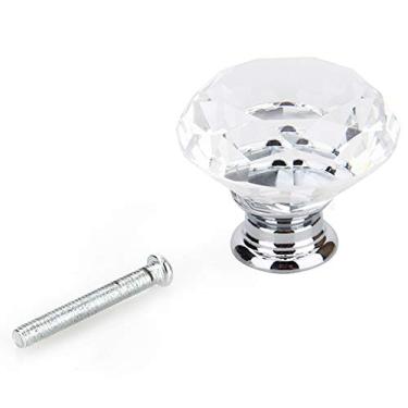 Imagem de Generic Puxador de Gaveta de Botão de Cristal Em Forma de Diamante 8 Peças para Armário Cozinha Banheiro, Elegante e Prático, Adequado para Portas, Puxador de Gaveta de Botão de Diamante