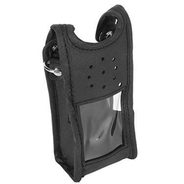 Imagem de Cryfokt Capa Protetora de Walkie Talkie Capa de Couro Artificial Transparente para BF 9700 BF A58 S58 UV 5S UV 9R 9R Plus R760 GT 3WP, Suporte de Rádio Durável para Restaurantes de Hospitais