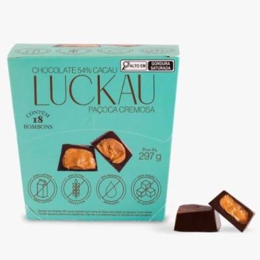 Imagem de DISPLAY BOMBOM 54% COM CREME DE PAÇOCA ZERO AÇÚCAR - LUCKAU