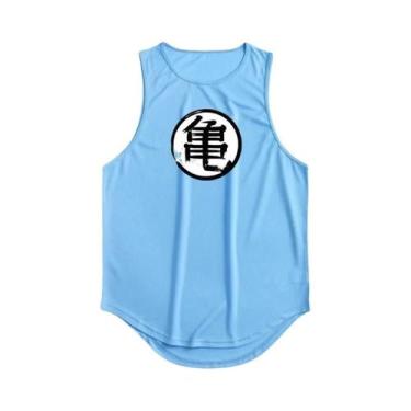 Imagem de Camiseta Regata Masculina De Verão Com Estampa De Tartaruga De Anime J