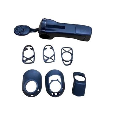 Imagem de Guidão de carbono para bicicleta de estrada/corrida com elevação, cabeamento interno integrado e cockpit oculto, compatível com SL7 de 70 mm a 130 mm.(130mm computer stand)