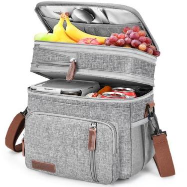 Imagem de Lancheira, bolsa térmica isolada BAGNN, à prova de vazamentos, cinza 1