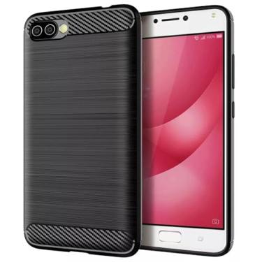Imagem de Capa Case Para Asus Zenfone 4 Max (ZC554KL) (Tela 5.5) Carbon Fiber Leve Fina Maleável (Preto)