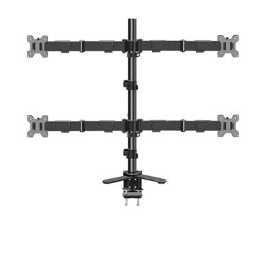 Imagem de BEGWVDJTP Monitor de quatro telas, quatro telas LCD, suporte de emenda de mesa, base de elevação e elevação de computador