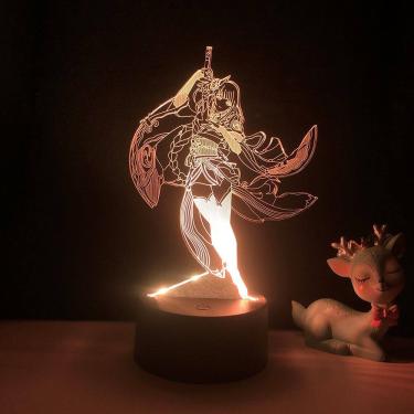 Imagem de Luz noturna LED 3D: Plants vs Zombies, Beelzebuls, mudança de cor