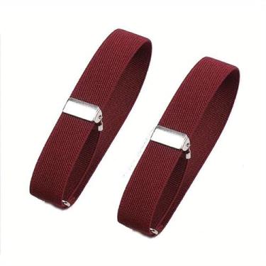 Imagem de 2 peças/par de braçadeiras elásticas ajustáveis para camisa suporte de manga e punhos para festa de casamento, acessórios de roupas masculinas moda, all, Elástico, Sem Pedra Preciosa