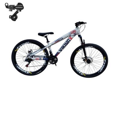 Imagem de Bicicleta 26 VikingX T25 21v Freeride Cambio Traseiro Shimano Pneu Balão Flame-Unissex
