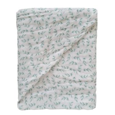 Imagem de Kit Enxoval Bebê 4 Peças Toalha Banho Fralda Soft E Pano Boca (Ramos Verde)