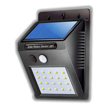 Imagem de 2X Luminária Parede Solar 30 Leds Bateria Luz Balizador Jard