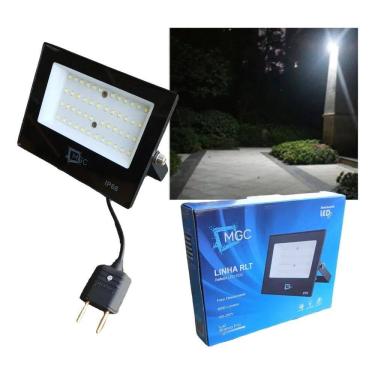 Imagem de 2X Refletor 100W Holofote Led Com Tomada 10A Econômico Luz F