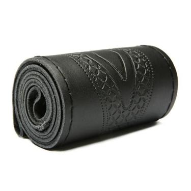 Imagem de Conjunto geral de 38 cm Four Seasons Capa de volante de carro em relevo trançado de volante (preto)