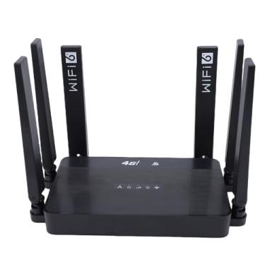 Imagem de GOWENIC Roteador Wifi 6, Roteador Portátil Sem Fio 300mbps 4g Lte Cpe Hotspot Com Slot para Cartão Sim e 6 Antenas, para Trabalho Remoto de Viagens Em Casa (Plugue UE)