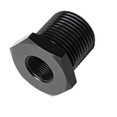 Imagem de Adaptador de encaixe de bucha redutora fêmea NPT 1/5.1-71.1 cm NPT macho para 3/4-40.6 cm NPT fêmea alumínio preto