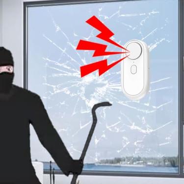 Imagem de Diyeeni Alarme de Janela de Porta, Sensor Sem Fio de 120DB, Alarme contra Roubo de Janela de Porta, Sensibilidade Ajustável de 5 Níveis, Fácil Instalação, Alarmes de Campainha para