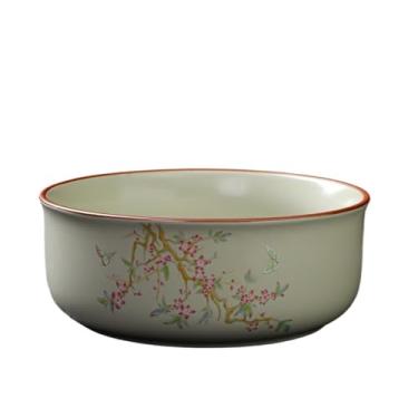 Imagem de KEG801302 Cinzeiro grande com estampa floral cinzeiro de cerâmica para escritório, uso doméstico e sala de estar, cinzeiros de coleção de cinzeiros