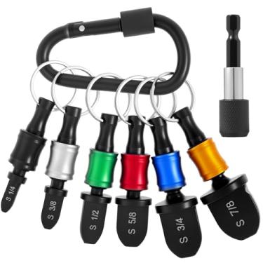 Imagem de MABCIRY Conjunto de 13 peças de reparo HVAC ferramenta Swage com chaveiro de suporte de broca, expansor de tubo de cobre de ar condicionado de liga de alumínio, broca Swage de tubo de cobre, 1/10.2 cm