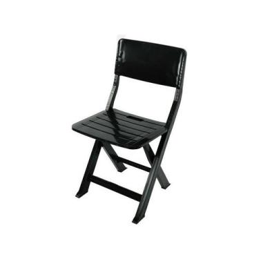 Imagem de Cadeira Dobrável De Plástico 120 Kg Preta - jsn