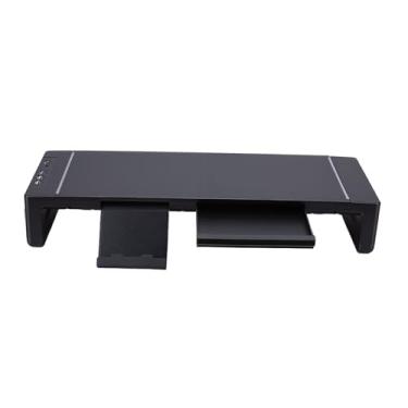 Imagem de Cosiki Riser de Exibição de Computador, Suporte Ergonômico Ajustável, Suporte de Telefone Com Gaveta de Armazenamento, Ideal para Laptop, TV, Alto-falante e Impressora