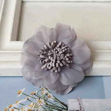 Imagem de 10 peças/lote flor de chiffon rosa preta cinza para convite de casamento flores artificiais para decoração de vestidos, 34