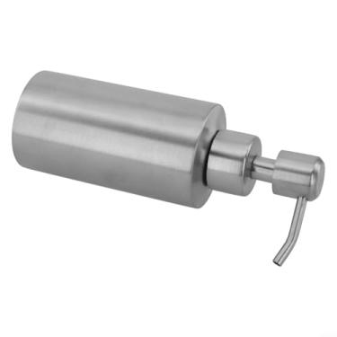 Imagem de Dispensador de sabão líquido de aço inoxidável 304 com cabeça de bomba, garrafa recarregável à prova de ferrugem para pia de banheiro ou balcão de cozinha, prata, capacidade de 550 ml (250 ml)